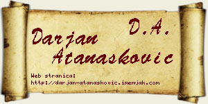 Darjan Atanasković vizit kartica